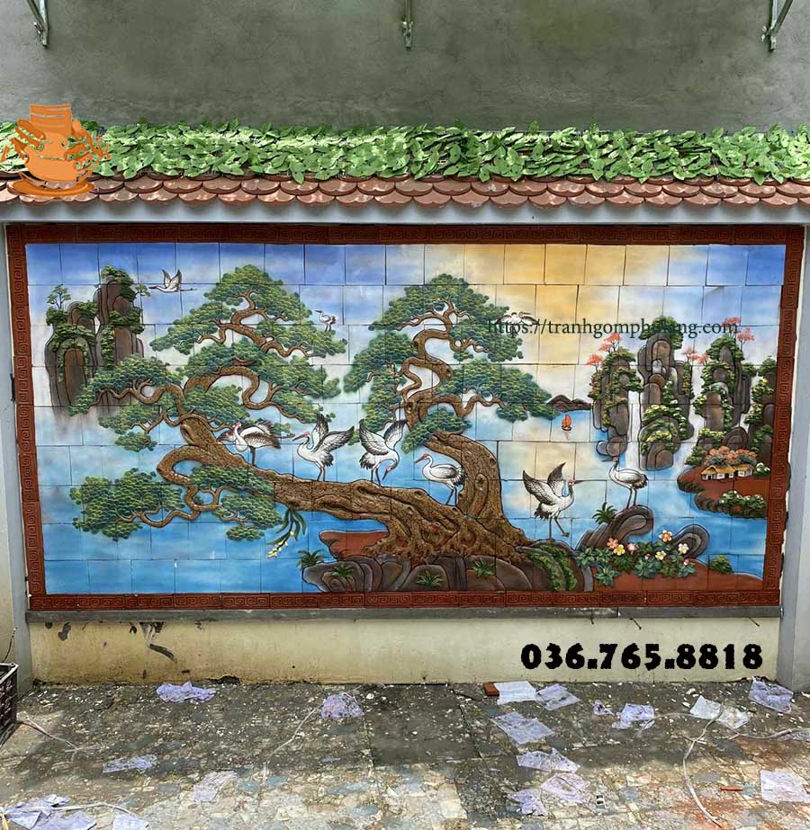 Mẫu tranh gốm này rất phổ biển ở các nước châu á