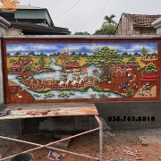 Mẫu tranh gốm vinh quy bái tổ đẹp
