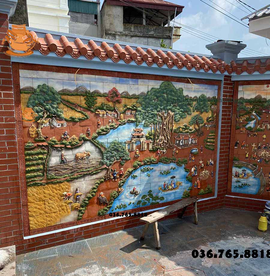 Cách gắn tranh quê hương