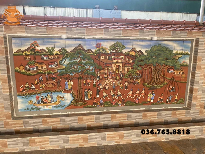 tranh-gom-hoi-lang-dep-03 Tranh gốm Hội làng
